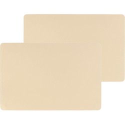 Secret de Gourmet tafel placemat PU- 4x -leer - beige - 45 x 30 cm - Placemats