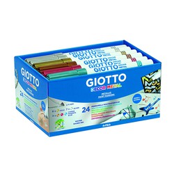Giotto Giotto Schoolpack 24 Fibre Pens Giotto Decor Metal - Metal Colors (8 X Gold, 7 X Silver, 3 X Magenta, 3 X Bronze, 3 X Blue)