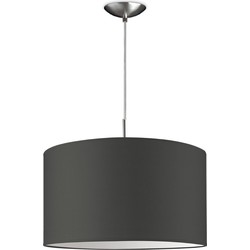 Moderne hanglamp Bling - antraciet - verlichtingspendel Tube Deluxe inclusief lampenkap 40/40/22cm - pendel lengte 100 cm - geschikt voor E27 LED lamp - Pendellamp geschikt voor woonkamer, slaapkamer, keuken