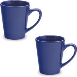 2x Blauwe drinkbekers/mokken blauw 350 ml - Bekers
