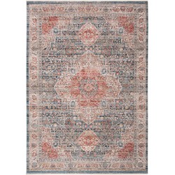 Safavieh Contemporary Classic Indoor Woven Area Rug, Kenitra Collection, KRA672, in Blue & Ivory, 91 X 152 cm