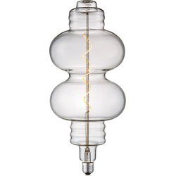 Edison Vintage LED filament lichtbron Spiraal - Helder - 18/18/40cm - geschikt voor E27 fitting - Dimbaar - 4W 280lm 3000K - warm wit licht