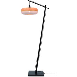 Vloerlamp Palawan - Bamboe Zwart/Wit - 68x40x176cm