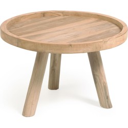 Kave Home - Glenda salontafel massief teakhout Ø 55 cm