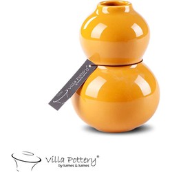 Villa Pottery  Gele vaas Barbapapa  - 9x13