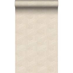 Origin Wallcoverings eco-texture vliesbehang grafisch 3D motief lichtbeige - 50 x 900 cm - 347993