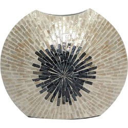 PTMD Bloempot Vojtech - 45x15x40 cm - Polyester - Wit