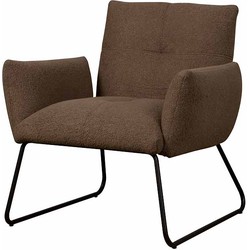 Tower living Dante coffeechair - fabric Teddy MJ8-7 Dark brown