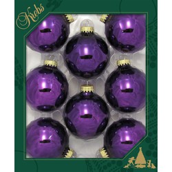 24x stuks glazen kerstballen 7 cm koningspaars - Kerstbal
