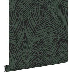 ESTAhome behang palmbladeren donkergroen en zwart - 0,53 x 10,05 m - 139157