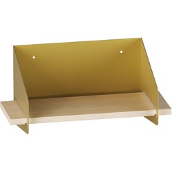 Wandplank met massief grenen plank en metaal L40 cm - WREN