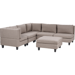 Beliani UNSTAD - Modulaire Sofa-Bruin-Polyester