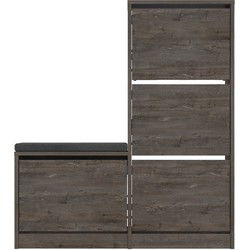 Schoenenkast 4 deuren L105 cm - Dude