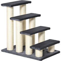4goodz Dierentrap 4-Treden Grijs voor Katten en Honden