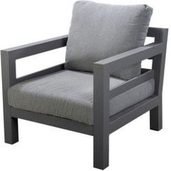 Midori lounge chair alu dark grey/mixed grey