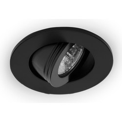 Groenovatie Inbouwspot LED 3W, Rond, Kantelbaar, Aluminium, Dimbaar, Zwart, 12V