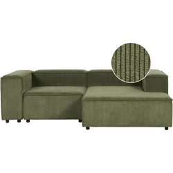 Beliani APRICA - Modulaire Sofa-Groen-Corduroy