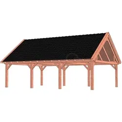 Trendhout douglas overkapping zadeldak XXL, 950 x 700 cm