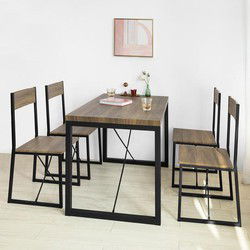 Eettafel - Tafel - Voor 4 personen - Industrieel - Hout - 110x75x70 cm