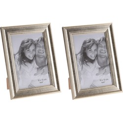 2x Gouden glanzende fotolijsten voor fotoformaat 10x15 cm - Fotolijsten