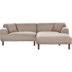 HOLT - Hoekbank - Taupe - Linkszijdig - Polyester