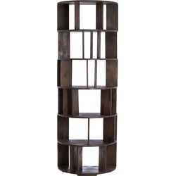Light & Living - Wandkast LIMPYA - 76x37x212cm - Bruin