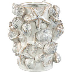 PTMD Bloempot Prince - 18x18x22 cm - Keramiek - Creme