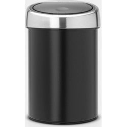 Touch Bin afvalemmer, 3 liter, kunststof binnenemmer - Matt Black