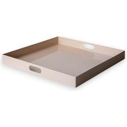 Metalen dienblad – vierkant – crème – 60 x 60cm