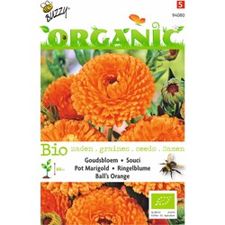 3 stuks - Organic Calendula, Goudsbloem Ball's Orange (BIO)