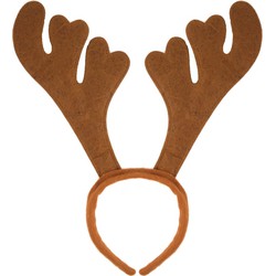 6x Kerst verkleedaccessoire bruin rendieren gewei voor volwassenen - Verkleedattributen