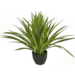 Kunst Vetplant 40 cm in sierpot zwart