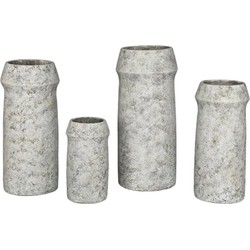PTMD Nimma Bloempot - 24 x 24 x 55 cm  - Cement - Grijs