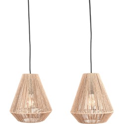 LABEL51 Hanglamp Ibiza - Naturel - Jute - 2-Lichts