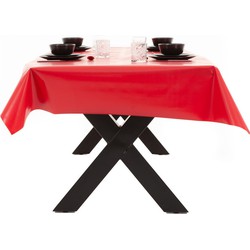 Rode tafelkleed/tafelzeil 140 x 180 cm rechthoekig - Tafellakens