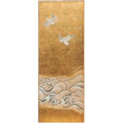 Fine Asianliving Wanddecoratie Bladgoud en Handgeschilderde Vogels