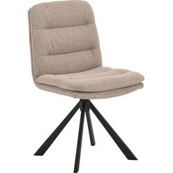 Eetkamerstoel - Beige - Stof - Zithoogte 52cm - Ensta - Set van 2