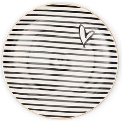 Rivièra Maison Dots & Stripes Heart Cake Plate