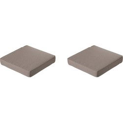 Madison -  Lounge Profi-Line Zitkussen Manchester taupe - Ca. 73x73 cm - Set van 2