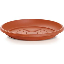 Opvangschaal/onderschaal bloempot/plantenpot - terracotta - rond - Dia 37 cm - Plantenpotten