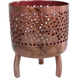 Gifts Amsterdam Metalen Theelichthouder Luca 6x6x8 cm Koper