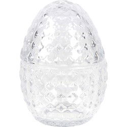 Clayre & Eef Glazen potje Ei Ø 9x12 cm Glas Potje