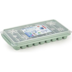 Tray met Flessenhals ijsblokjes/ijsklontjes staafjes vormpjes 10 vakjes kunststof mintgroen - IJsblokjesvormen