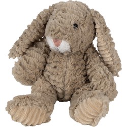 Clayre & Eef Knuffel Konijn 21 cm Bruin Pluche