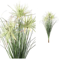 PTMD Leaves Plant Uiengras Papyrus Bos Kunsttak - 65x36x76 cm - Groen