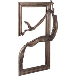 PTMD Wandpaneel Heleena - 99x13x101 cm - Aluminium - Zwart
