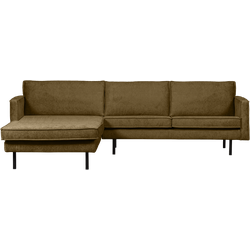 BePureHome Chaise Longue Links Rodeo - Velvet - Brass - 85x300x155