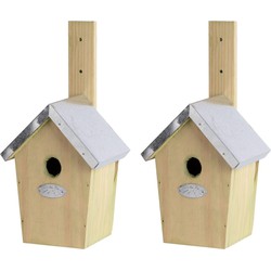2x Winterkoning nestkasten / vogelhuisjes 30 cm - Vogelhuisjes