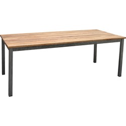 Livingfurn - Eetkamertafel Boston - Vier Poots - Teakhout - 240x100 cm