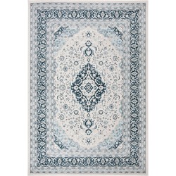 Safavieh Traditional Indoor Woven Area Rug, Isabella Collection, ISA919, in Cream & Dark Blue, 122 X 183 cm